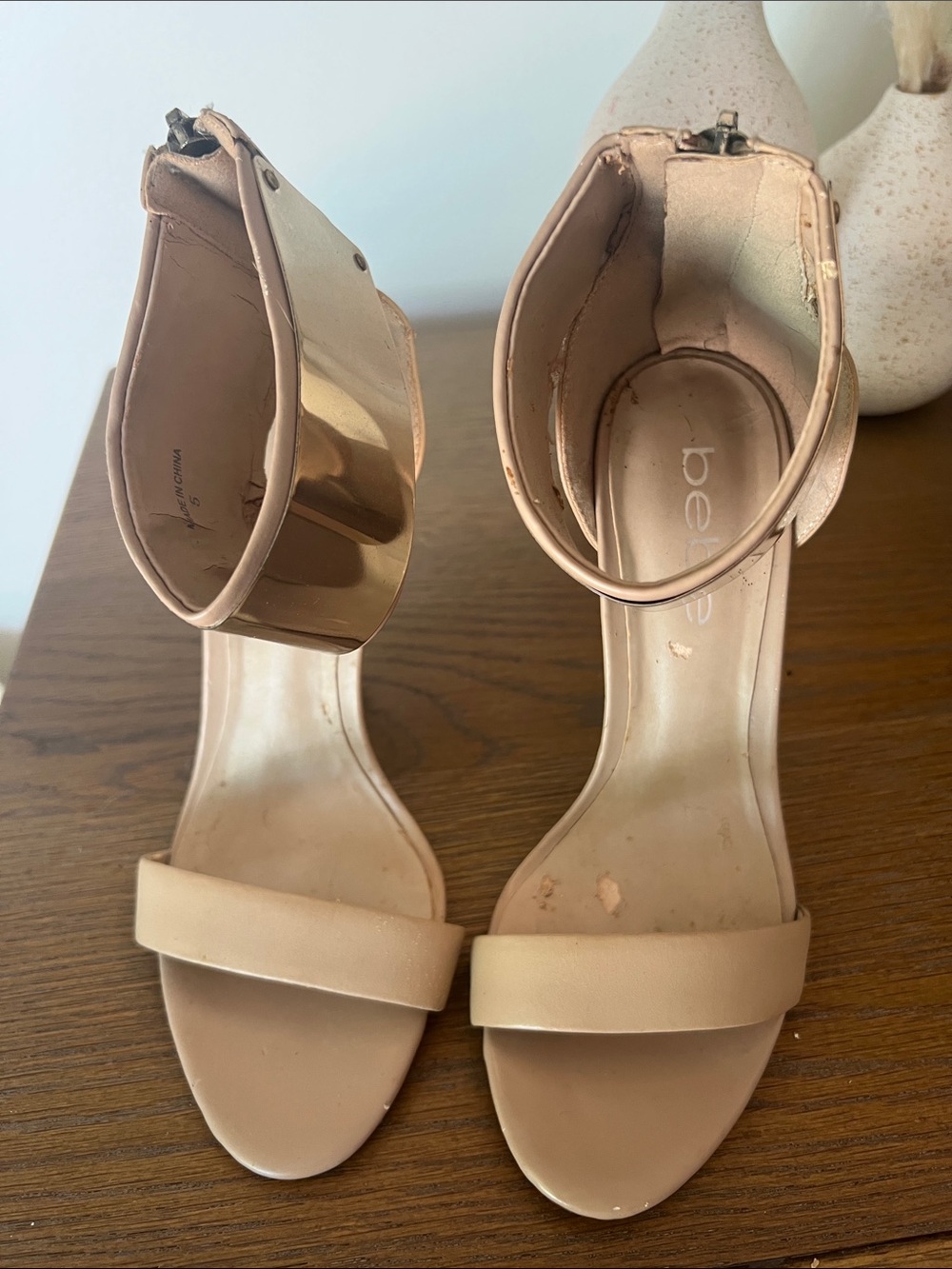 Beige Ankle-Strap Women’s Sandals - Nude